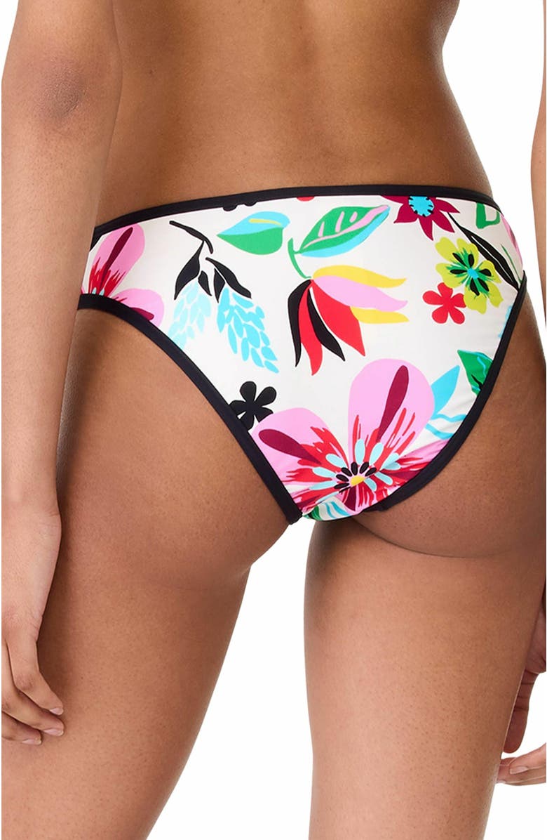 Kate Spade New York Safari Floral Bikini Bottom, Alternate, color, Cream