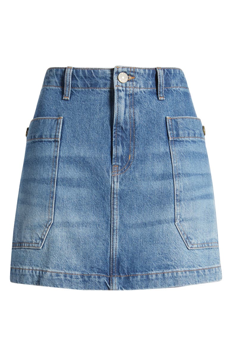 FRAME Cargo Denim Miniskirt, Alternate, color, Morey