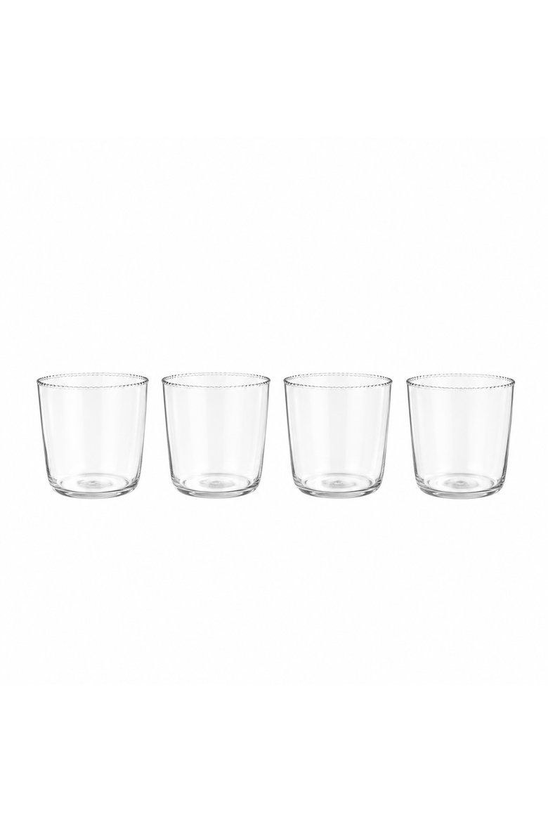 Ruffle Rocks Glass - Set of 4, Main, color, Clear