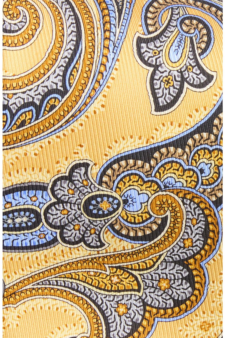Silk Paisley Tie, Alternate, color, YELLOW