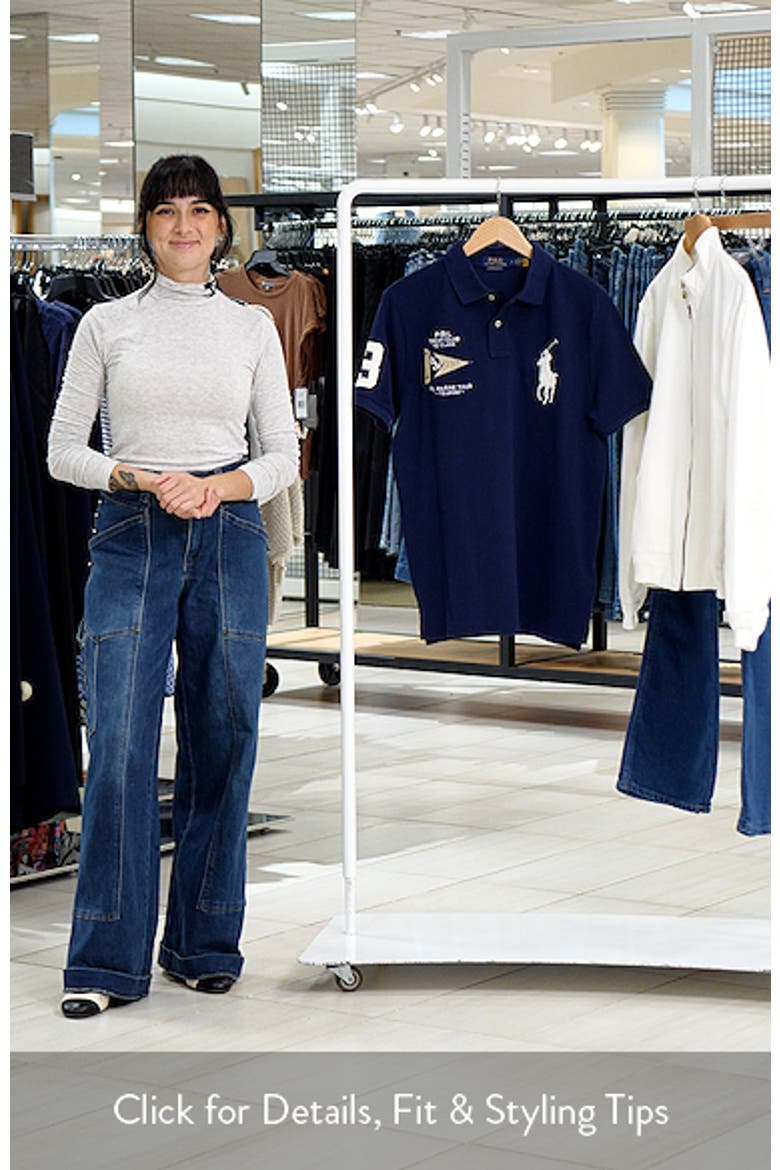 Slim Fit Big Pony Cotton & Linen Piqué Polo video