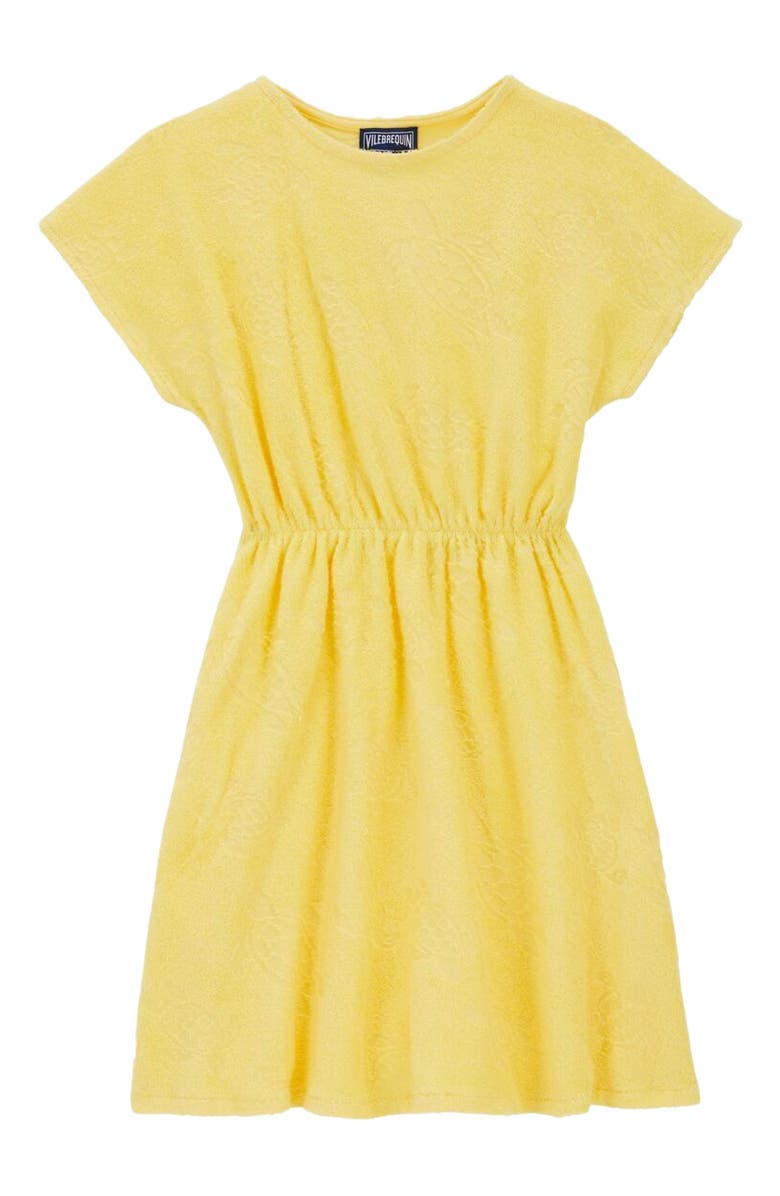 Vilebrequin Kids' Little Golden Terry Dress, Main, color, Popcorn