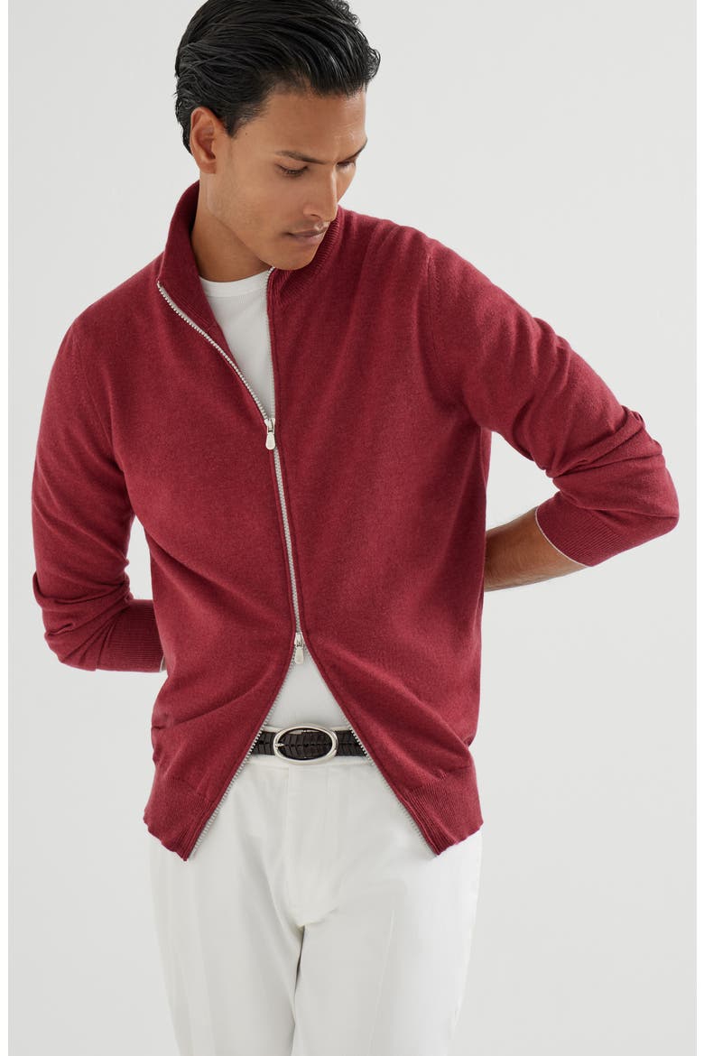 Cashmere cardigan, Alternate, color, Cherry