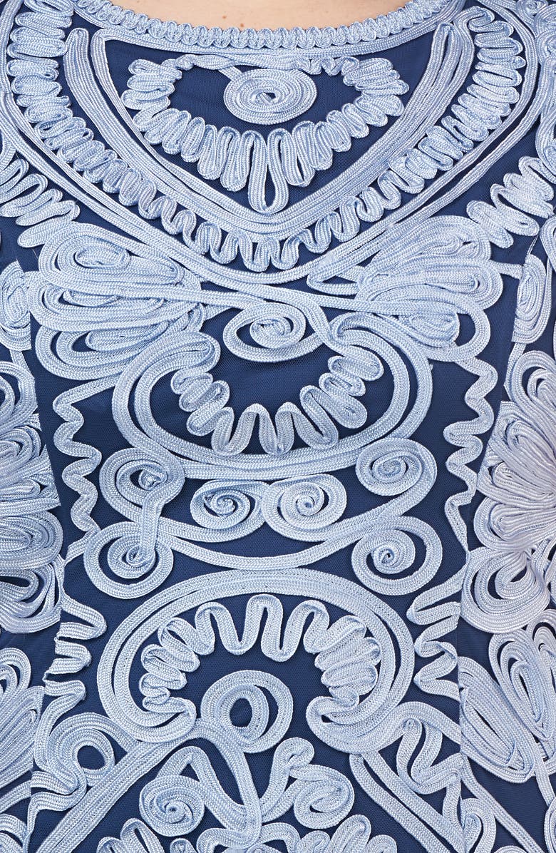 JS Collections Soutache Mesh Midi Dress, Alternate, color, 