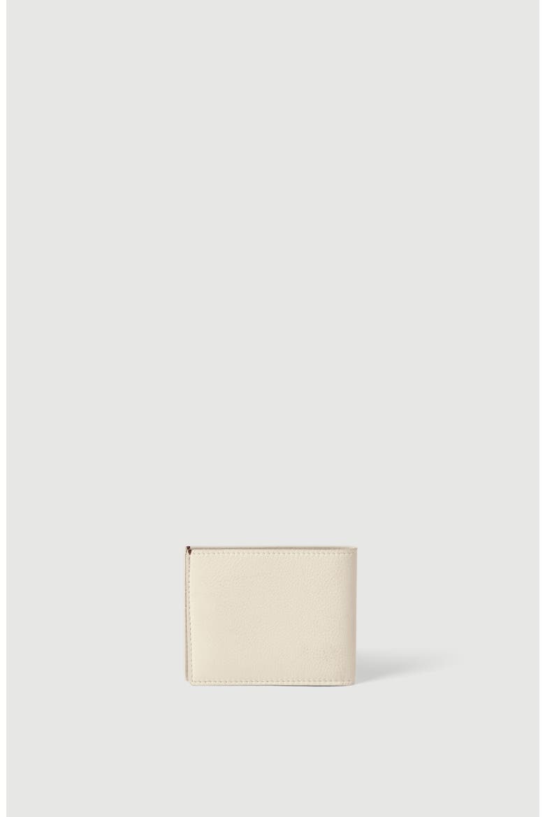Fine grain calfskin wallet, Alternate, color, Chalk