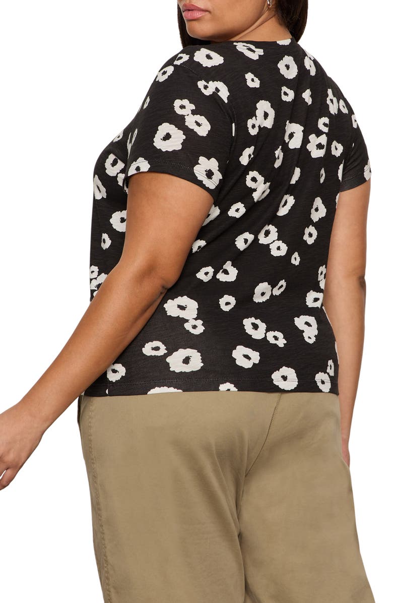 Sanctuary The Perfect T-Shirt, Alternate, color, Black Petite Bloom