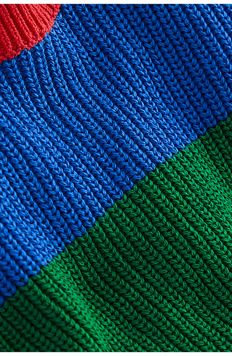 Mini Boden Kids' Stripe Colorblock Cotton Crewneck Sweater, Alternate, color, 