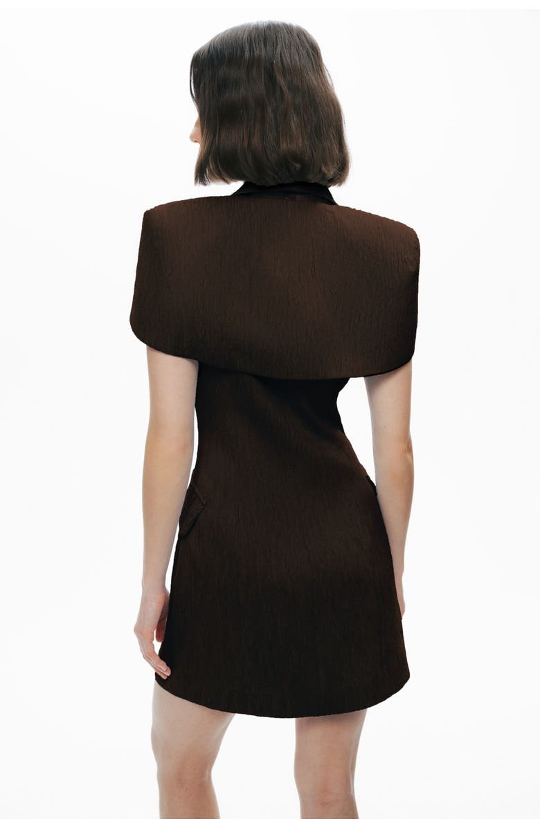 Nocturne Blue Tailored Mini Dress with Structured Bolero, Alternate, color, 