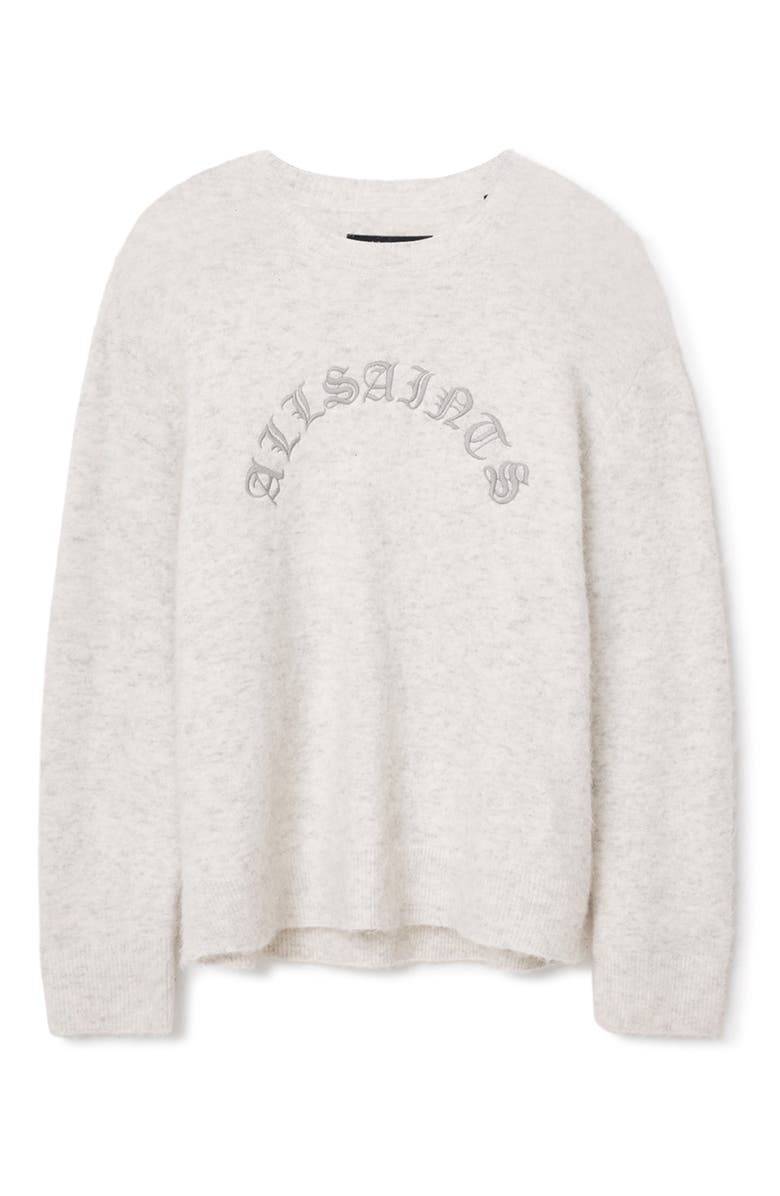 AllSaints Curv Alpaca & Wool Blend Sweater, Alternate, color, Ecru White