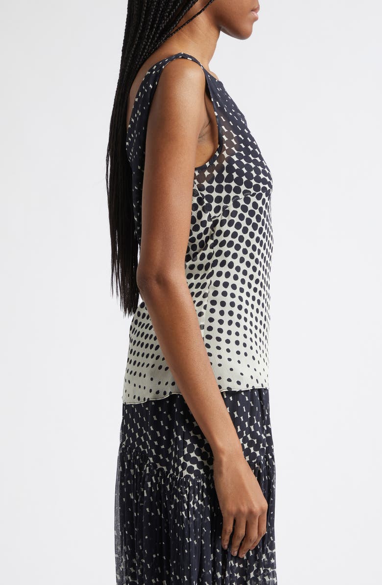 Christopher John Rogers Halftone Wiggle Dot Cowl Back Shell, Alternate, color, Black Multi