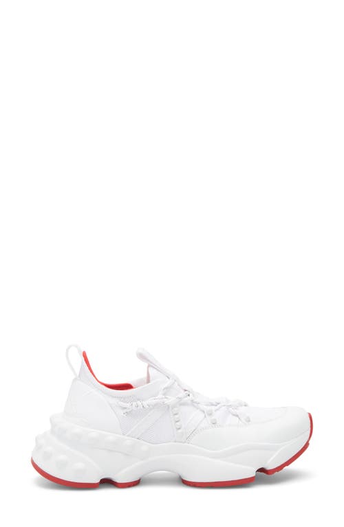 Christian Louboutin Trailnrun Panelled Mesh-knit Sneakers In White
