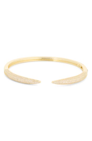 Eye Candy Los Angeles Audra Cz Pavé Cuff Bracelet In Gold
