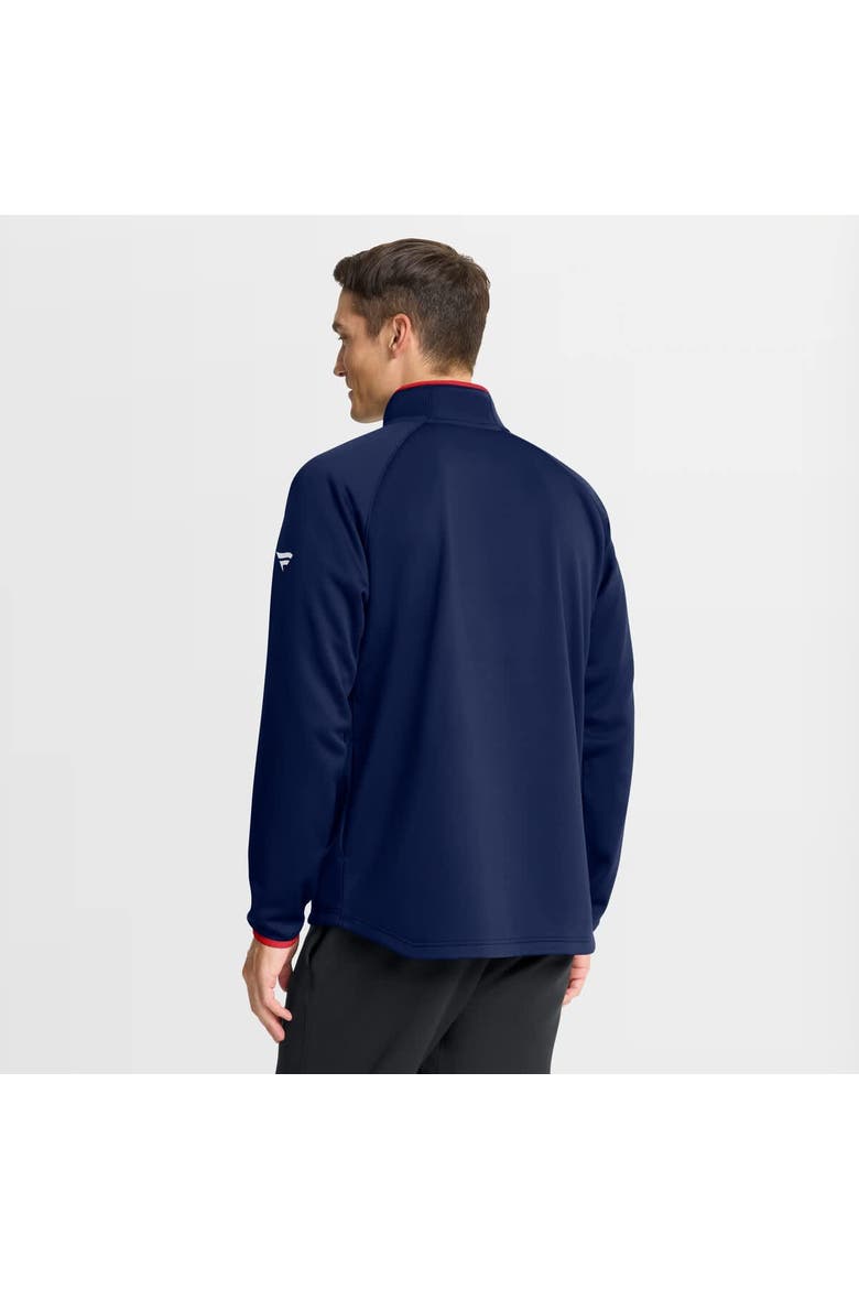 Men's Fanatics Navy New York Rangers Authentic Pro Rink Raglan Quarter-Zip Pullover, Alternate, color, Navy
