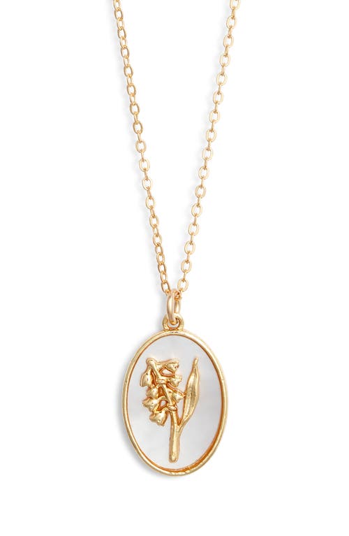 Set & Stones Katrina Birth Flower Pendant Necklace