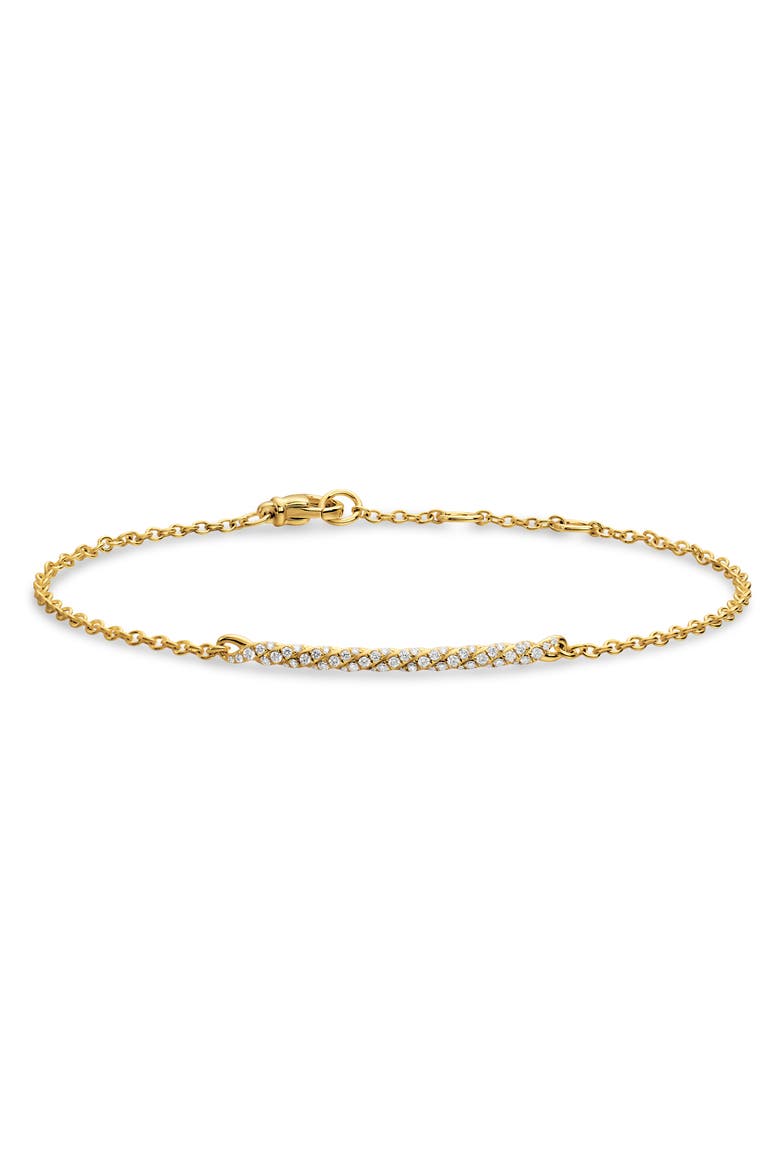 18k Gold Diamond Smile Chain Bracelet, Main, color, GOLD