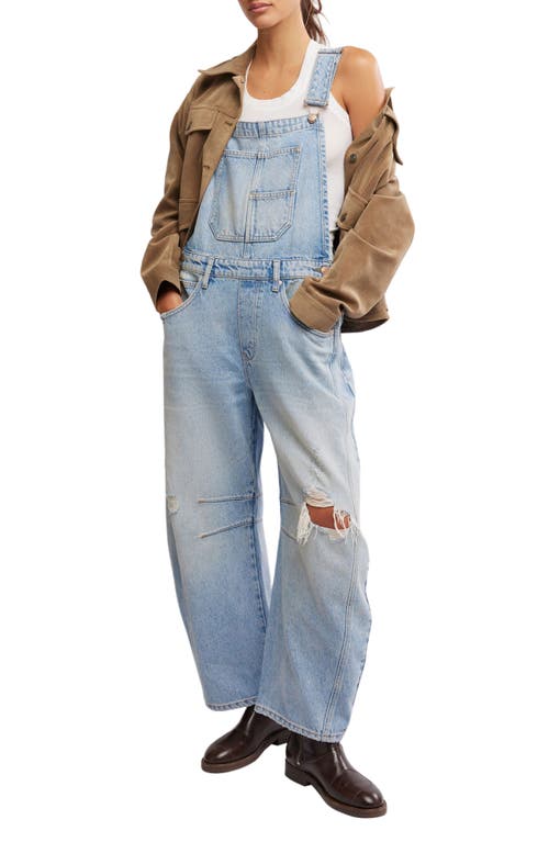 Shop Free People Good Luck Denim Overalls In Going Steady