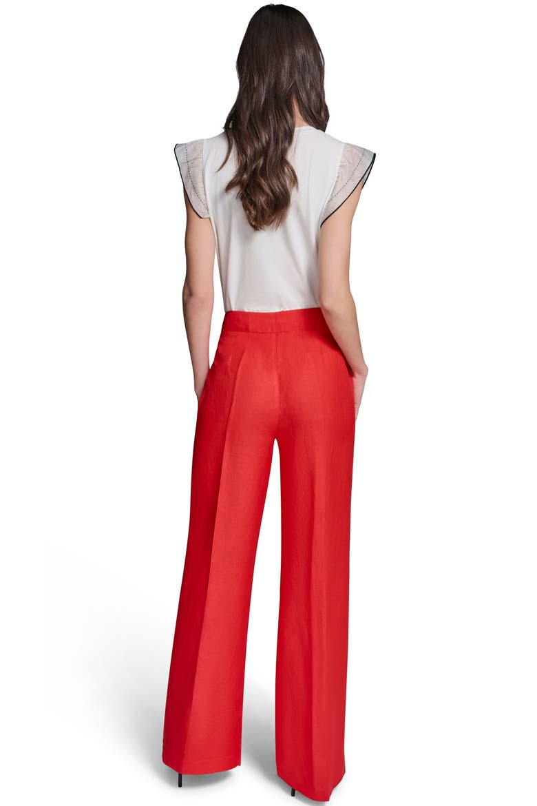 Linen Blend Sailor Pants, Alternate, color, APPLE RED