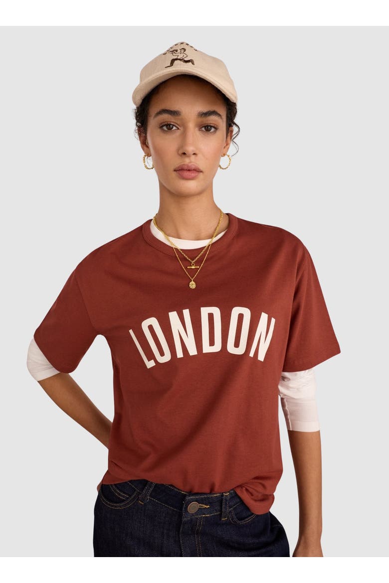 Kit London T-Shirt, Main, color, Terracotta