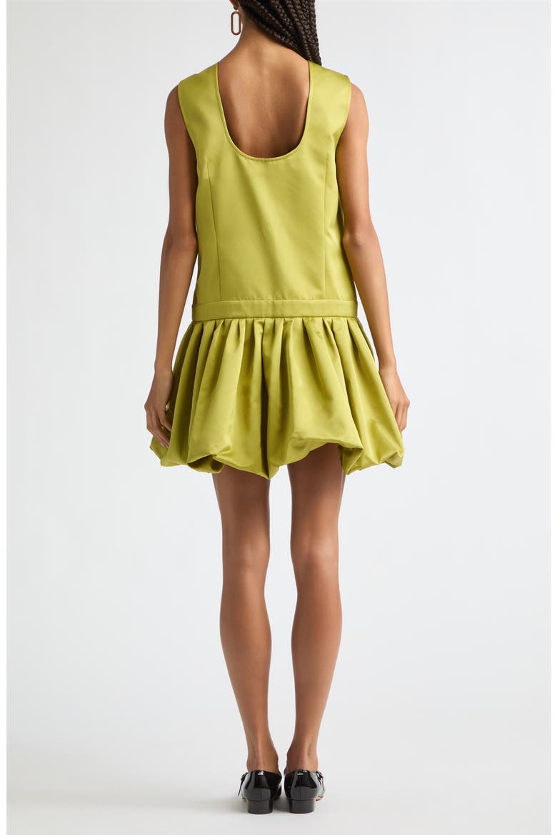 Pleated Bubble Minidress, Alternate, color, CITRON