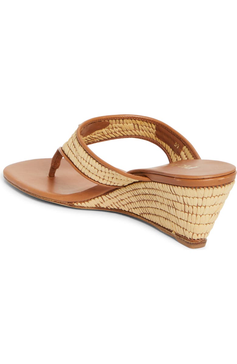 Prada Raffia Wedge Sandal, Alternate, color,