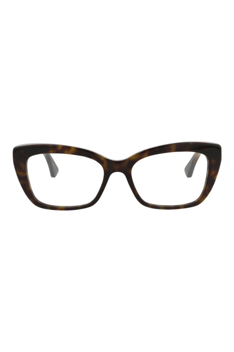 51mm Square Optical Glasses, Main, color, HAVANA HAVANA TRANSPARENT