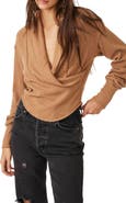Free People Hold Me Close Rib Wrap Front Top