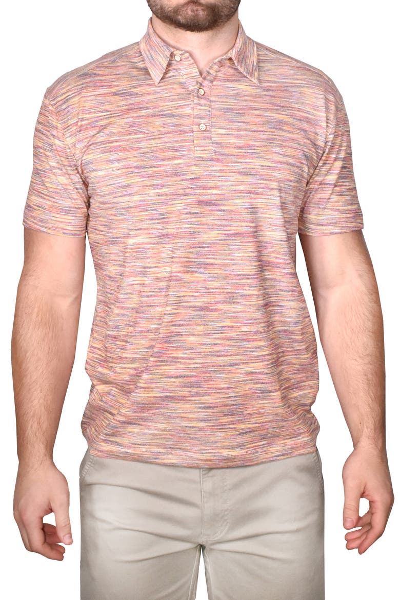 Space Dye Polo, Main, color, ORANGE MULTI
