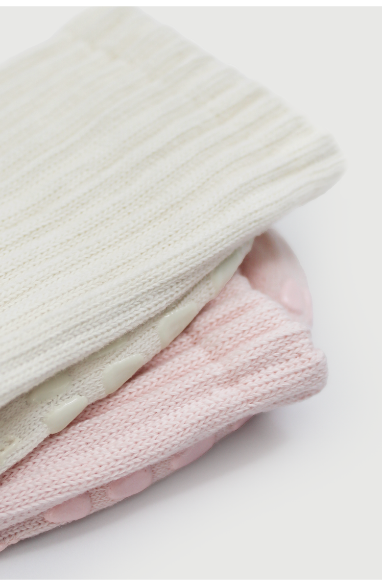 Fraise The Slouch Sock Duo Grip Socks, Alternate, color, Primrose/Ivory