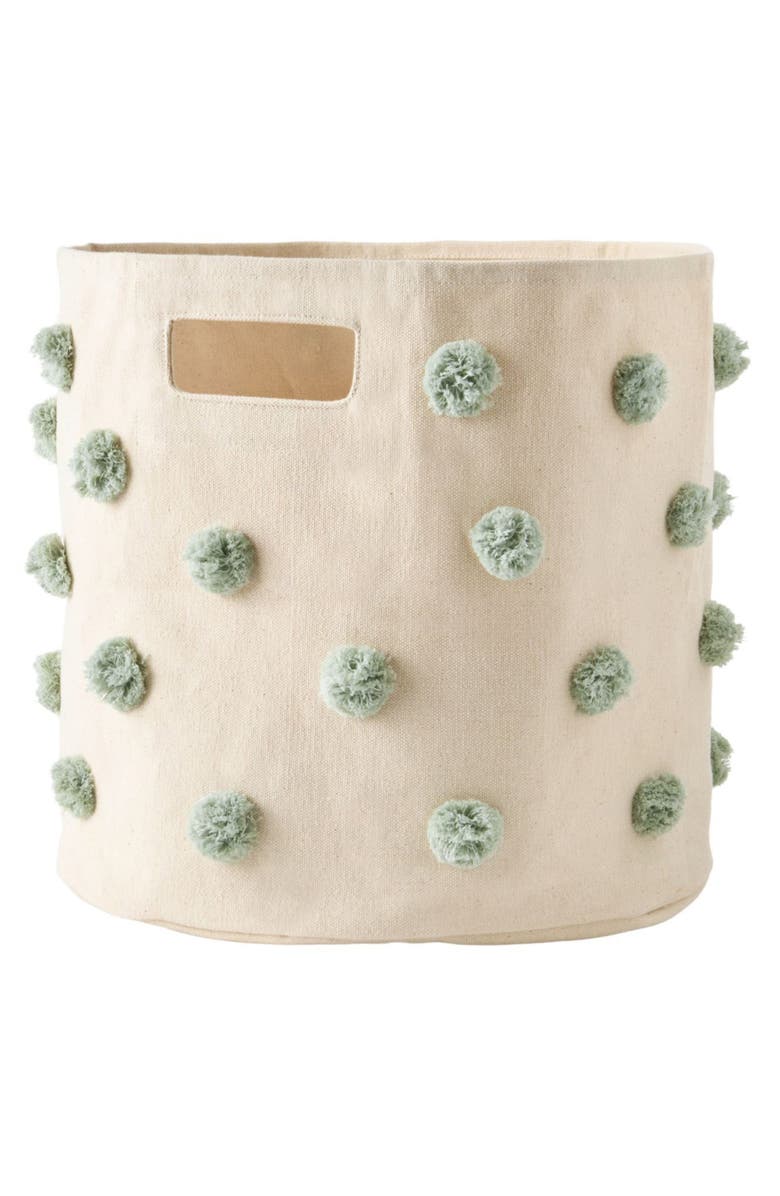Pehr Pint Pompom Basket, Main, color, Sea