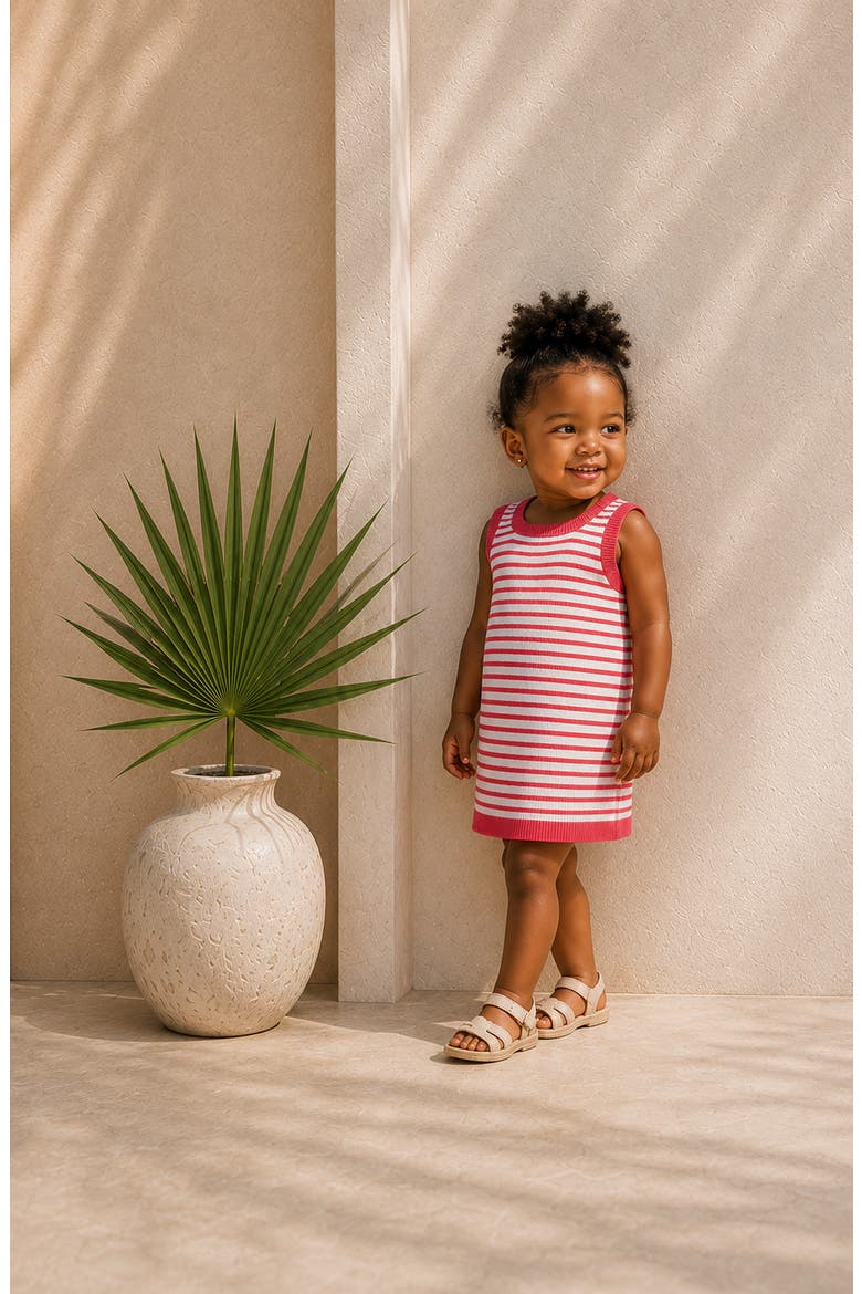 Sleeveless Knit Dress & Bloomers Set, Alternate, color, PINK