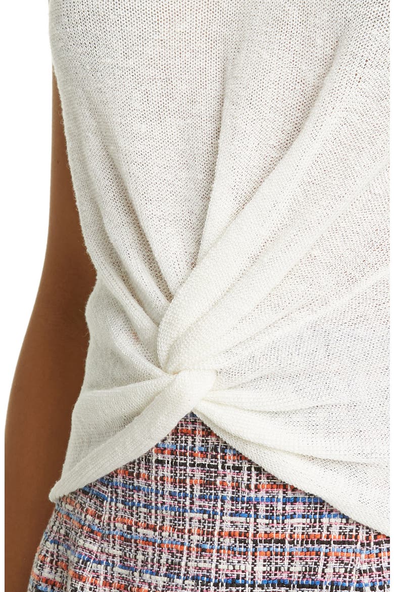 Kellen Linen Blend Tank, Alternate, color, IVORY