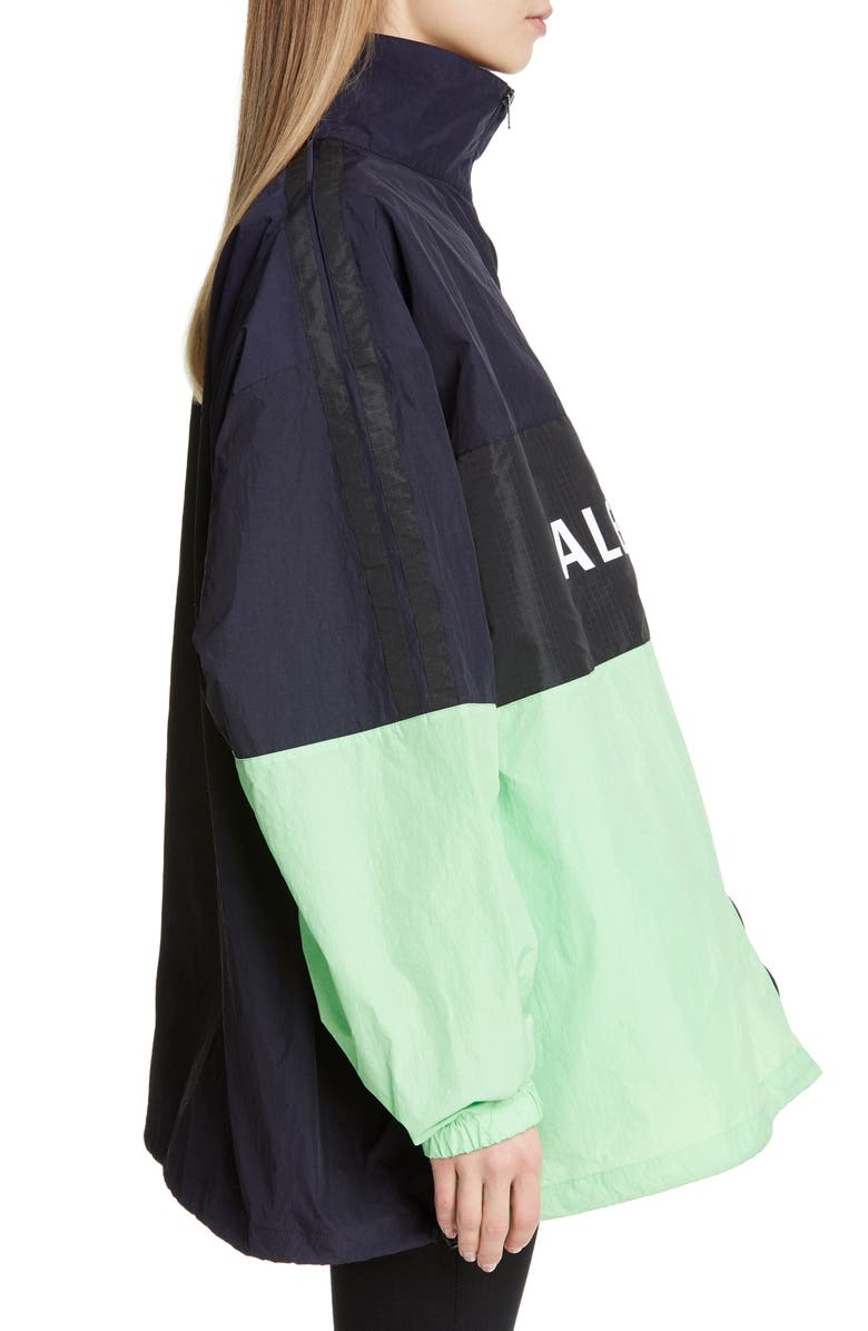 Balenciaga Logo Colorblock Windbreaker Jacket, Alternate, color, 