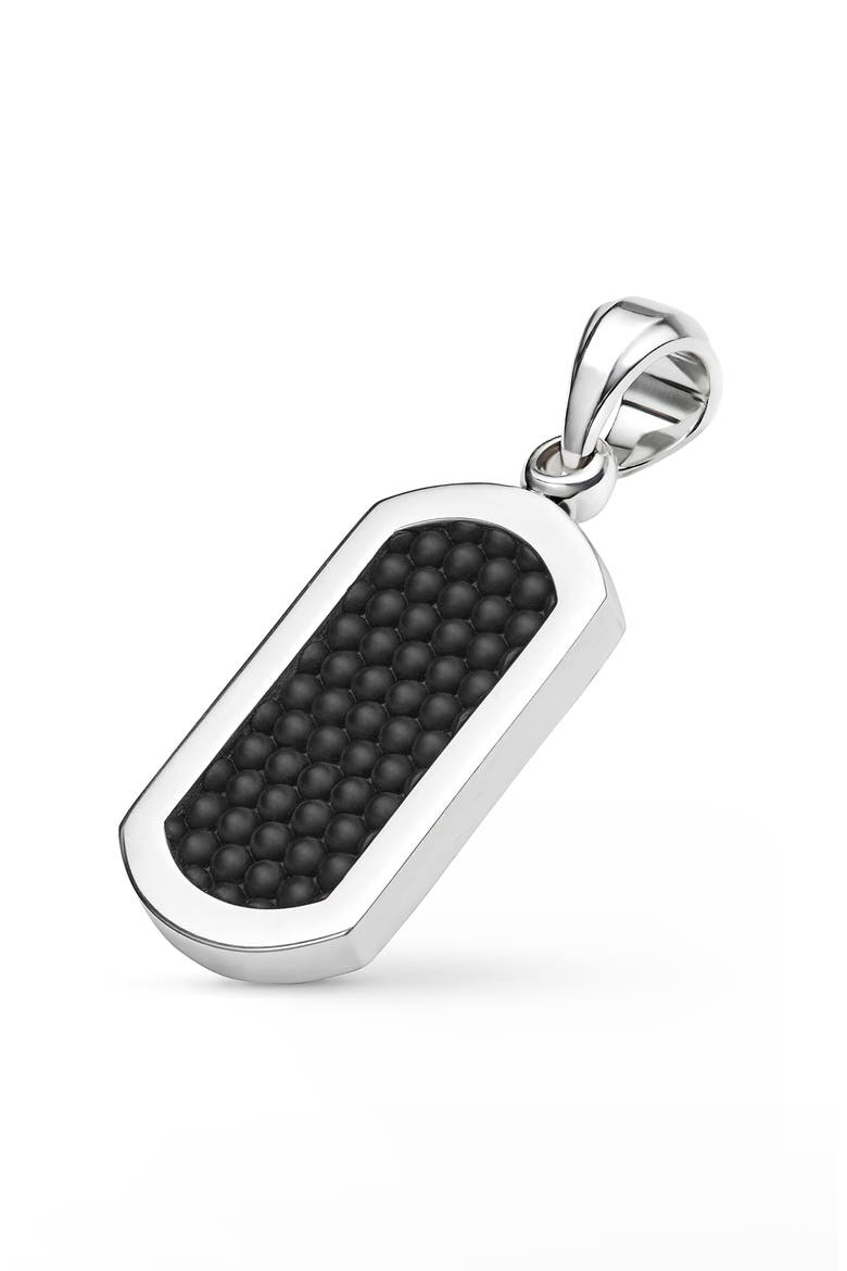 Anthem Caviar Bead Tag Amulet, Alternate, color, SILVER