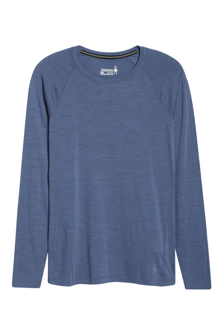 Classic All Season Merino Wool Base Layer Long Sleeve T-Shirt, Alternate, color, NIGHTFALL BLUE