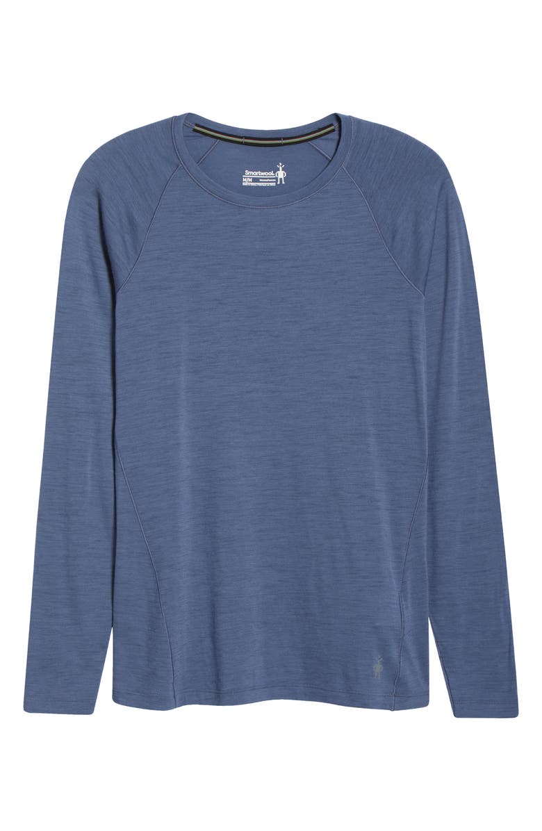 Smartwool Classic All Season Merino Wool Base Layer Long Sleeve T-Shirt, Main, color, Nightfall Blue