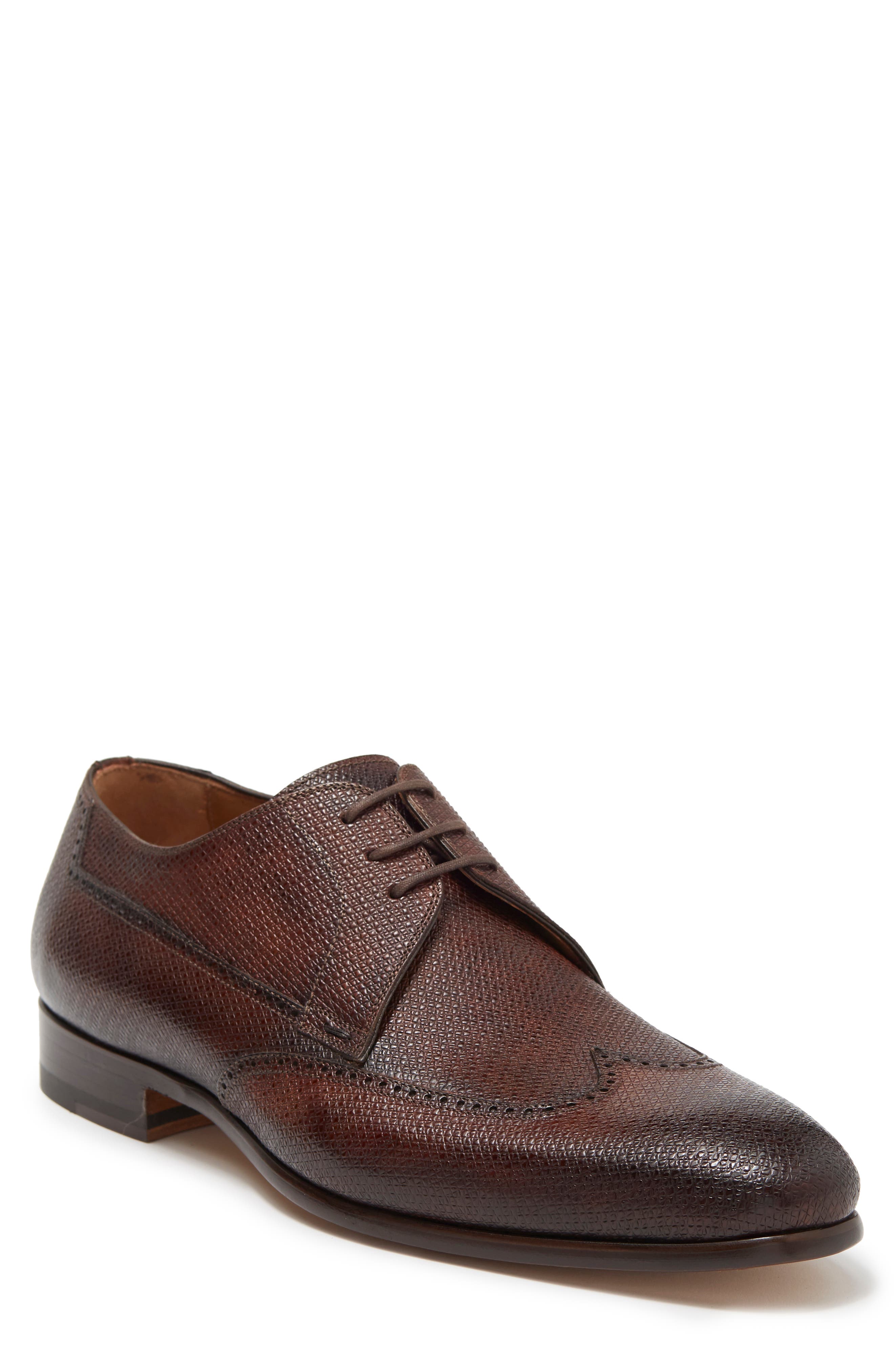 Magnanni Textured Leather Derby Shoe, Main, color, 