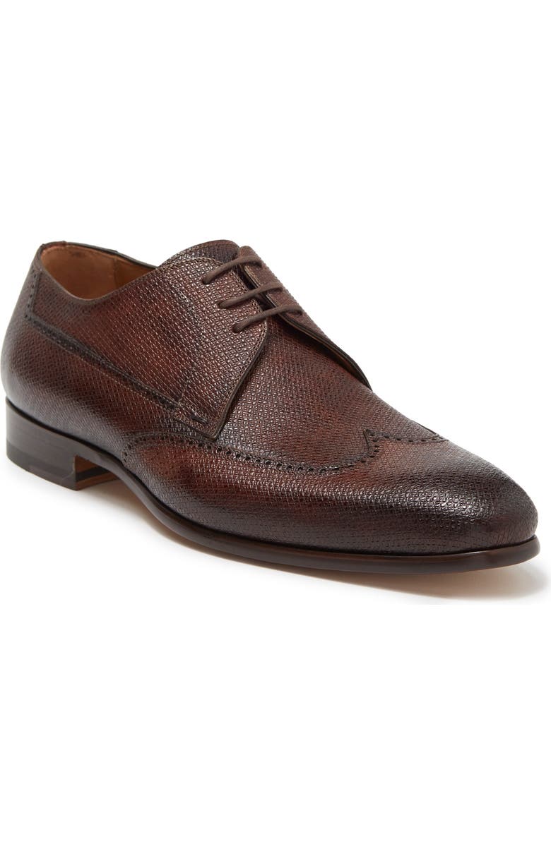 Magnanni Textured Leather Derby Shoe, Main, color,