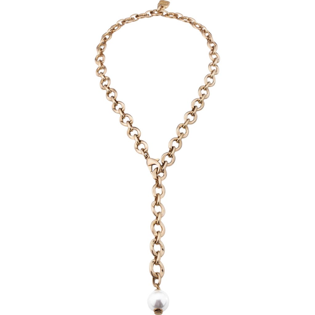 Unode50 18k Gold-plated Necklace With Oval Links In Gold