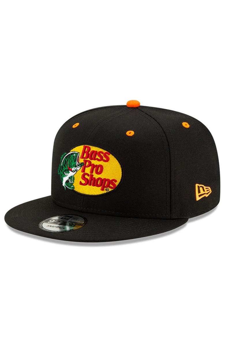 New Era Men's New Era Black Martin Truex Jr Bass Pro Shops 9FIFTY Snapback Adjustable Hat, Main, color, 