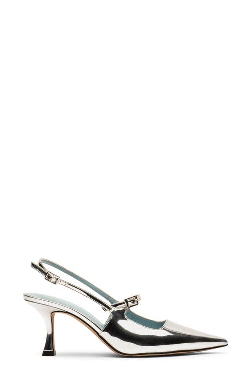 Frances Valentine Vivi Pointed Toe Slingback Pump In Silver