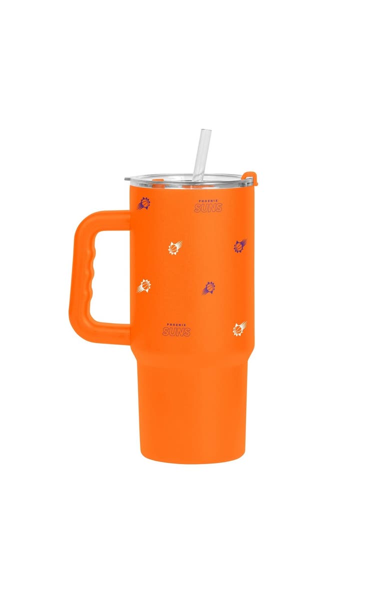 LOGO BRANDS Phoenix Suns 24oz. Step and Repeat Powder Coat Tumbler, Main, color, Orange