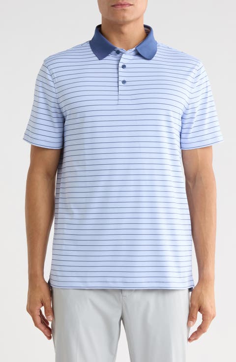 Herringbone Stripe Performance Polo