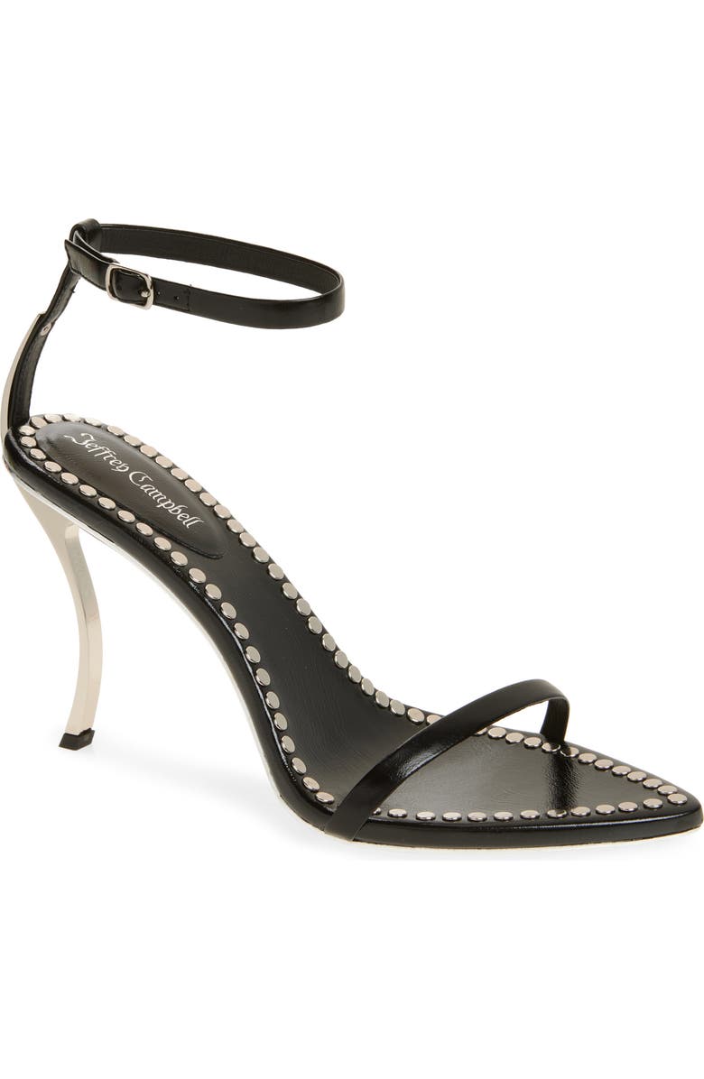 Jeffrey Campbell Obsession Ankle Strap Sandal, Main, color, Black Silver