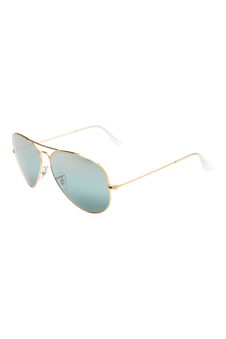62mm Polarized Oversize Pilot Sunglasses, Alternate, color, DARK BLUE