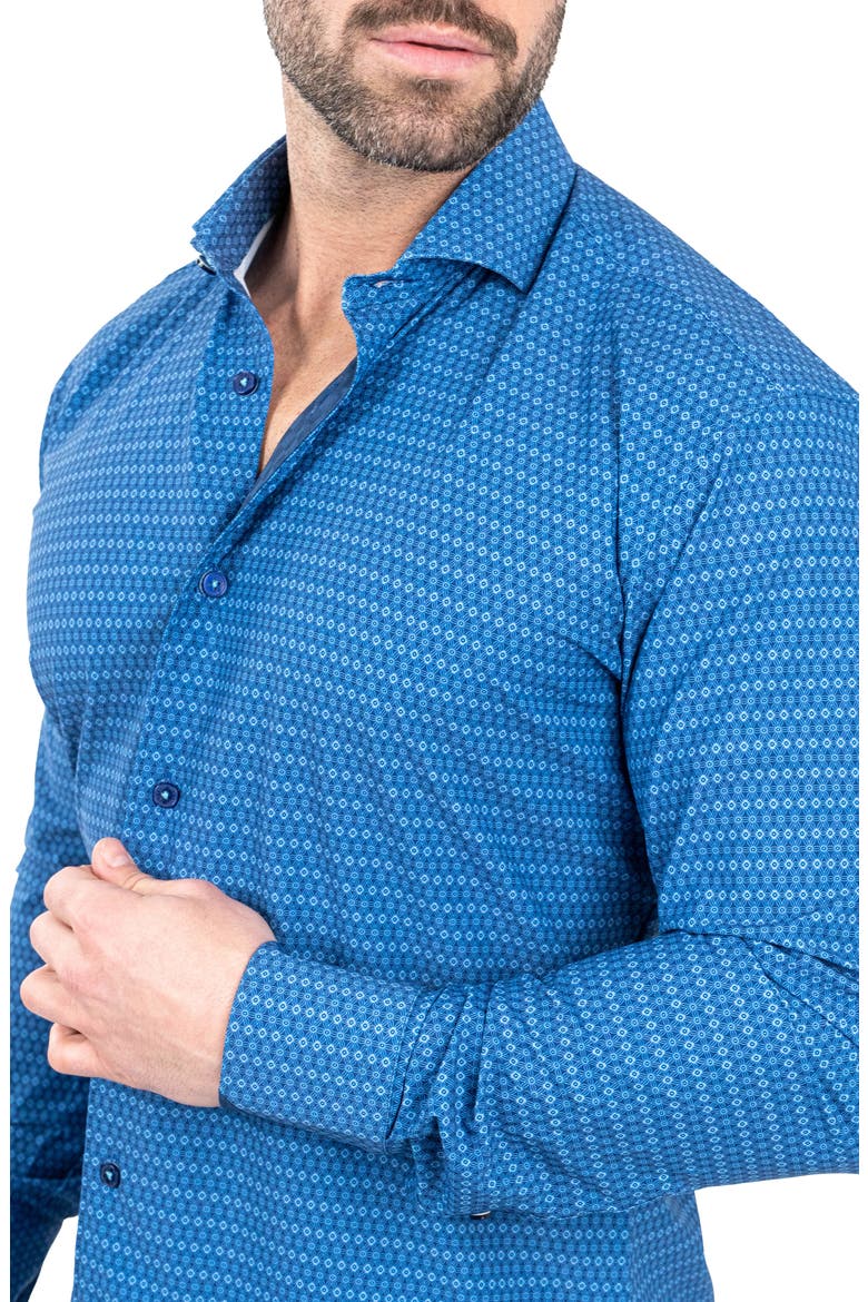 Einstein Stretch Spectecal Button-Up Shirt, Alternate, color, BLUE