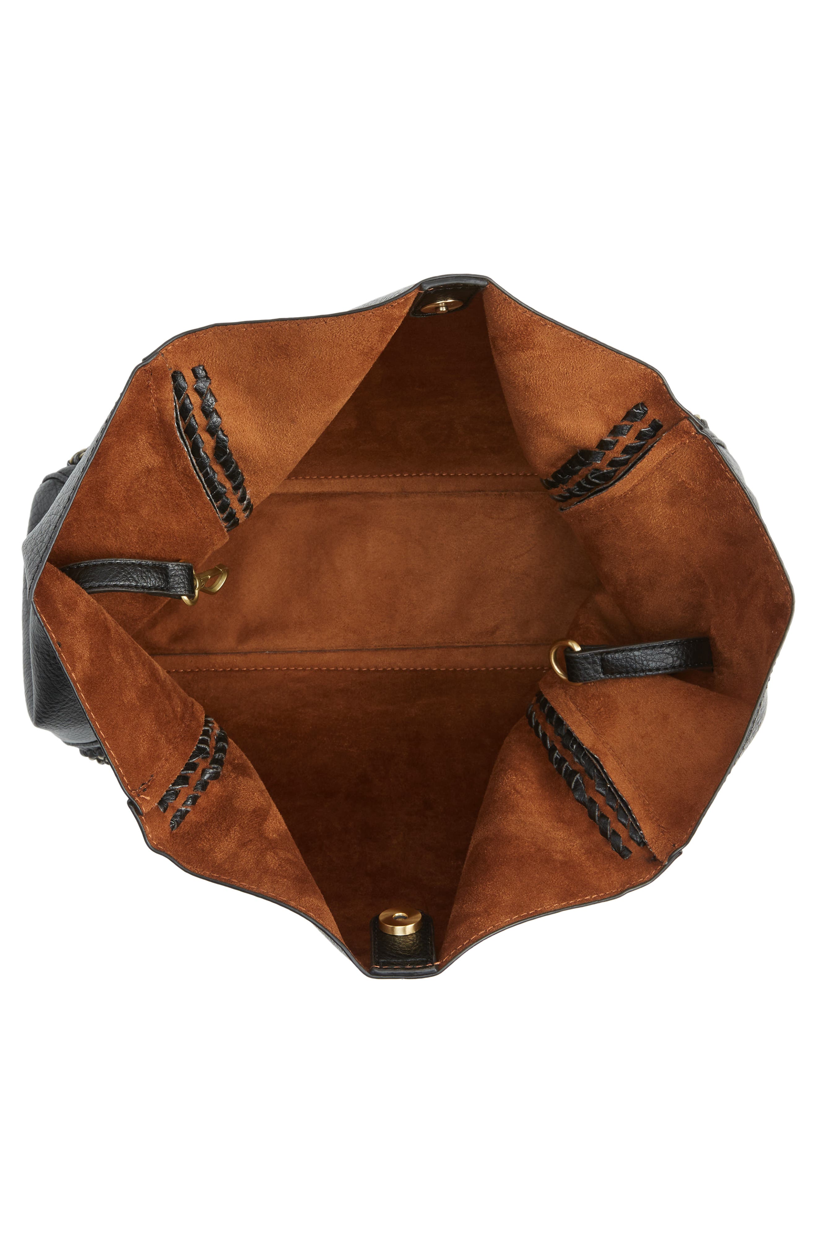 Faux Leather Tote, Alternate, color, BLACK