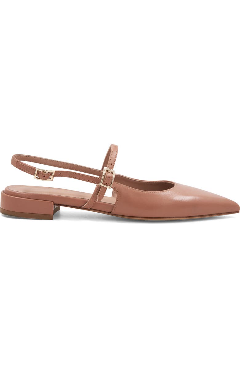 Bruno Magli Martina Slingback Mary Jane Pointed Toe Flat, Alternate, color, Tan