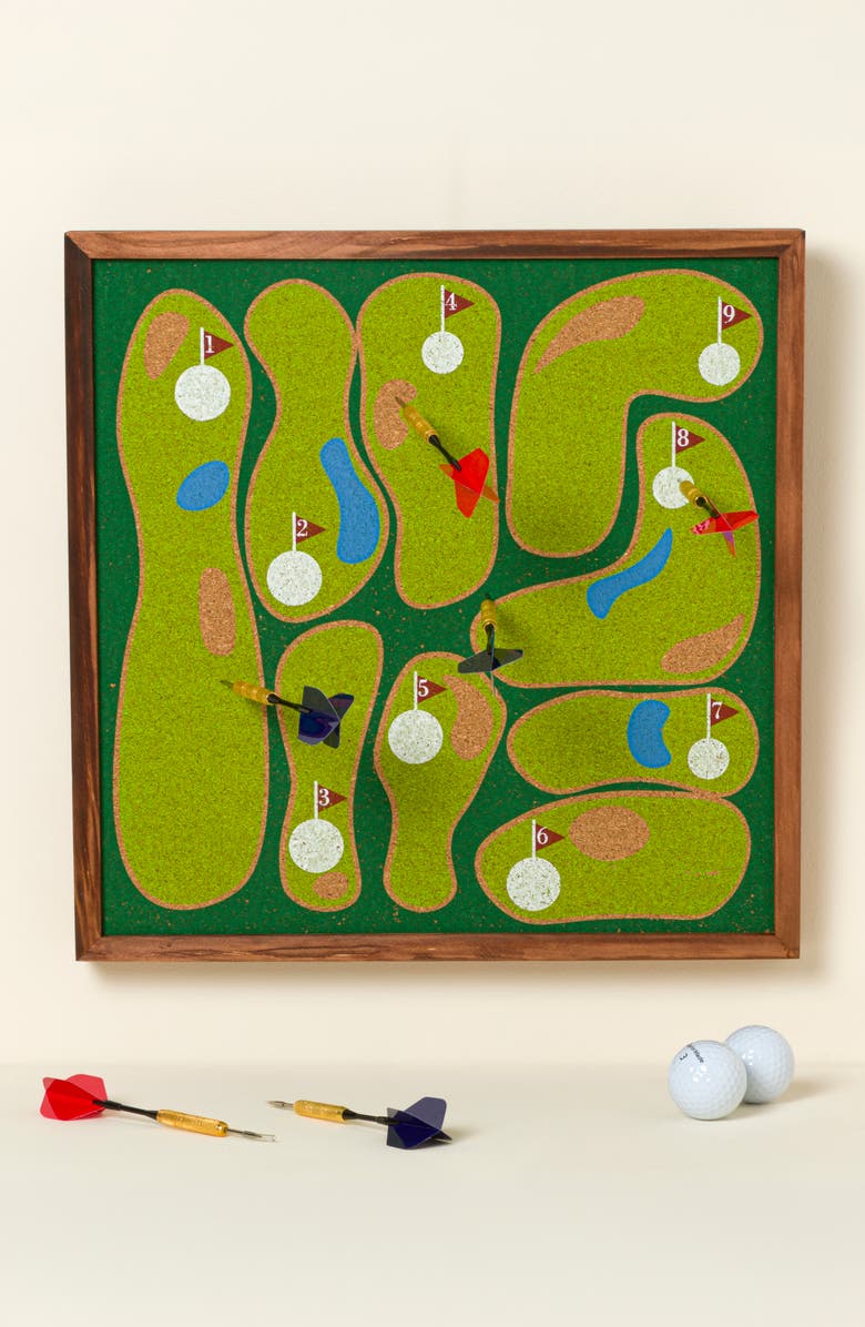 Uncommon Goods Golf Dartboard, Main, color, Green