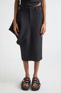 Sacai Pinstripe Twill Skirt