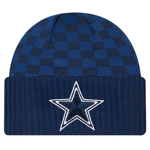 Men's New Era Navy Dallas Cowboys Checkered Cuffed Knit Hat